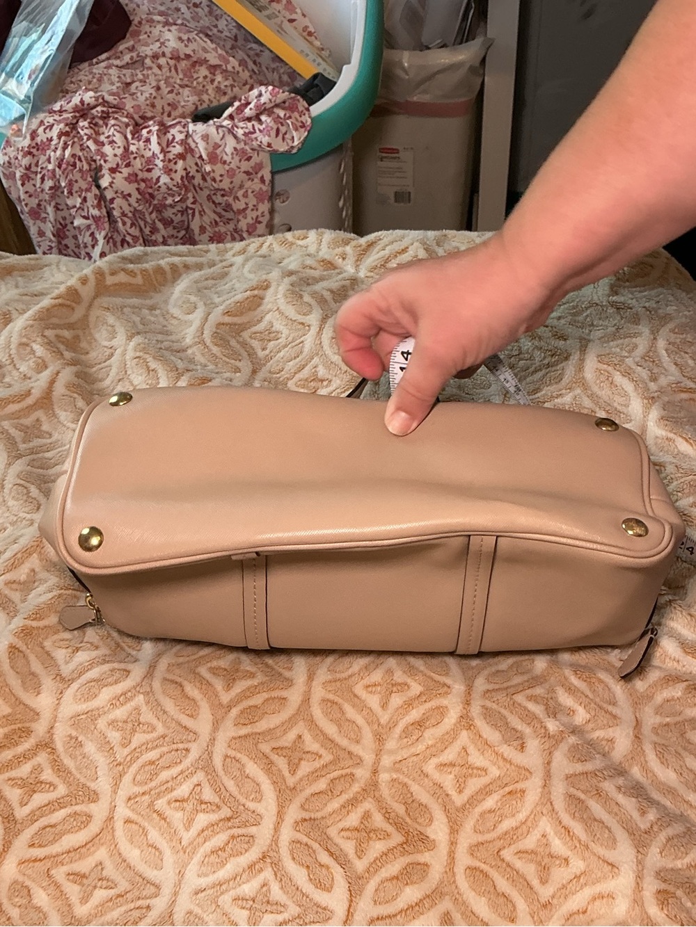 Coach Dome Satchel Handbag – Blush Beige Leather - Picture 5 of 9